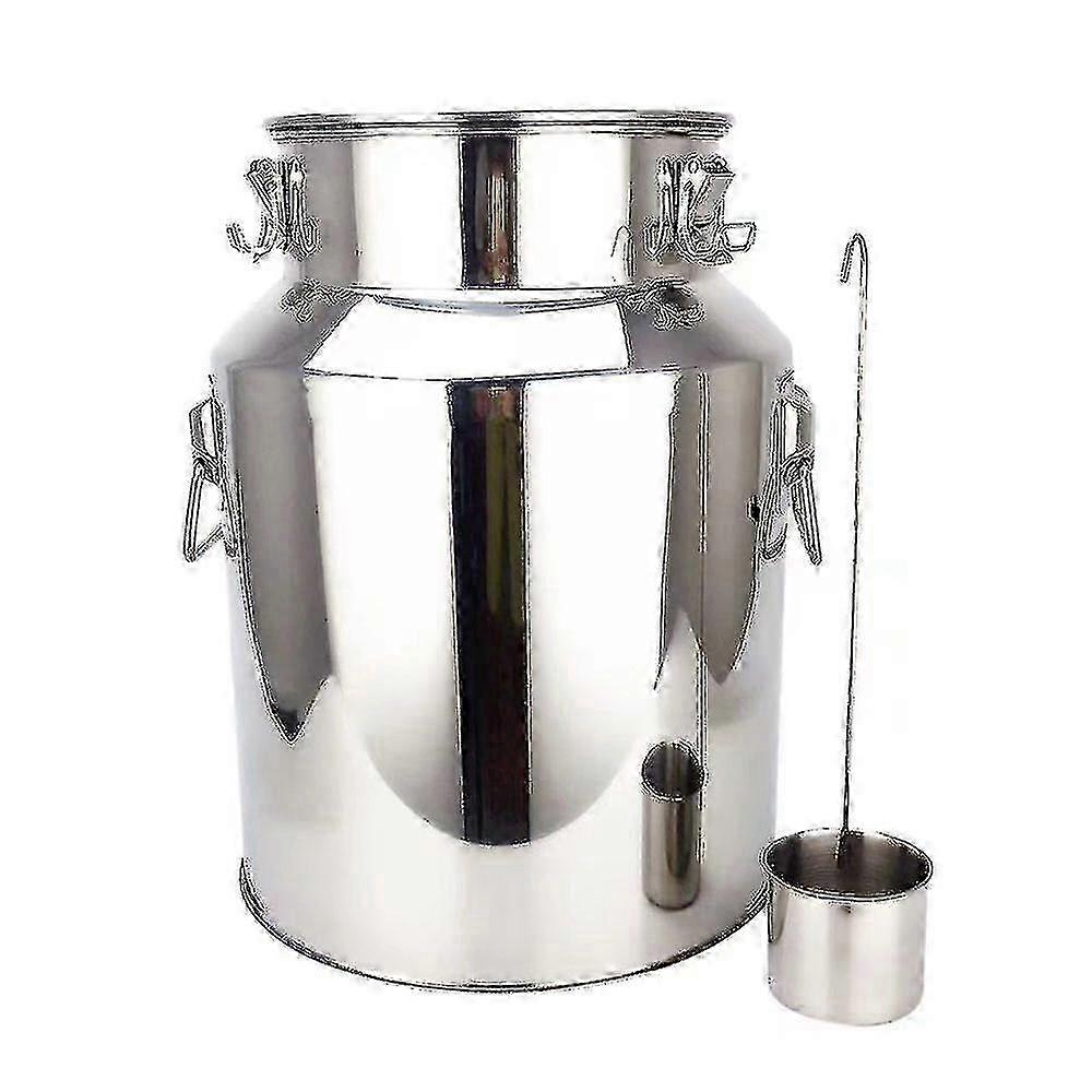 Pichet de transport de lait en acier inoxydable de 18 L avec couvercle