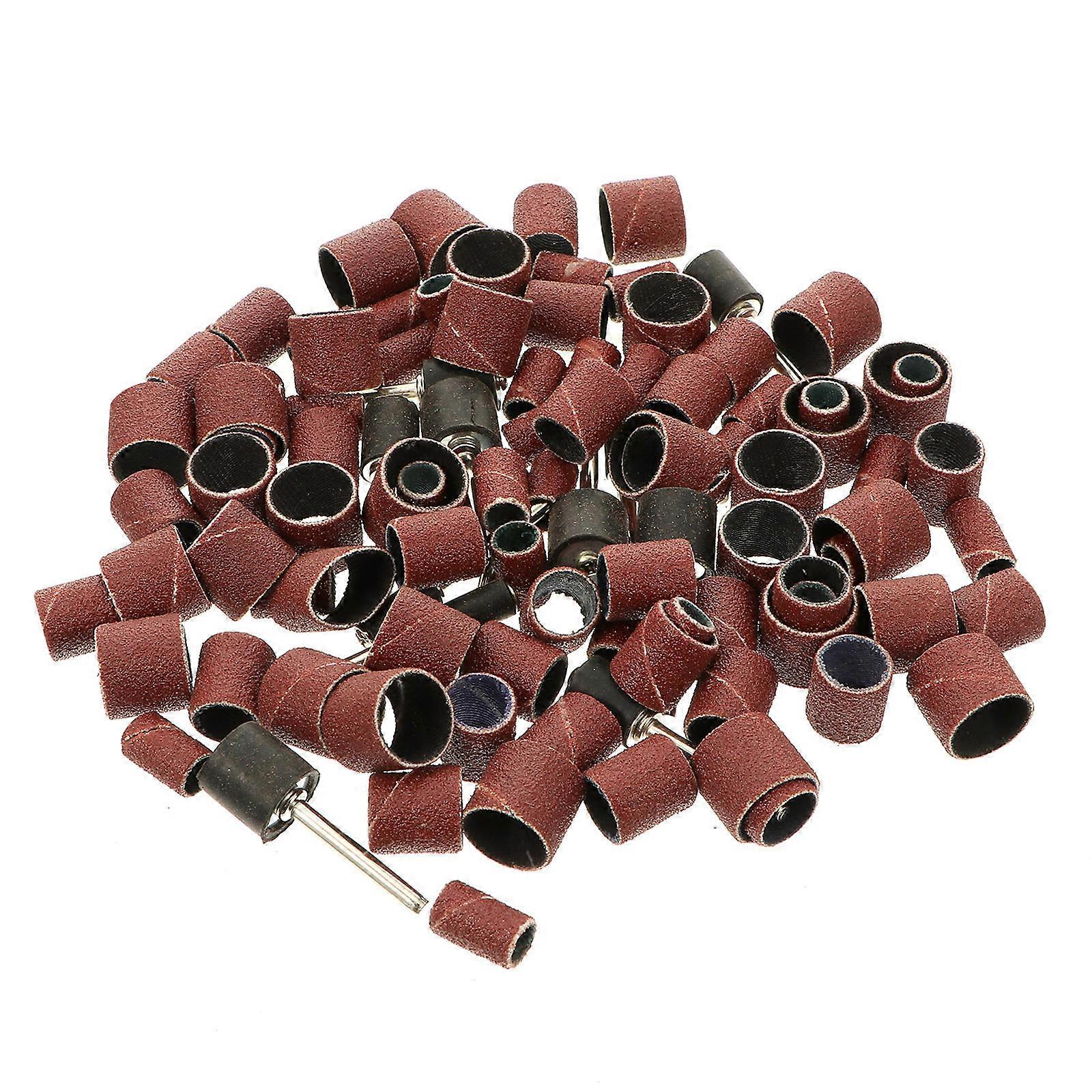 102 Pieces Drum Set for Sanding with Synthetic Material Brown Color Fits All Rotary Tools