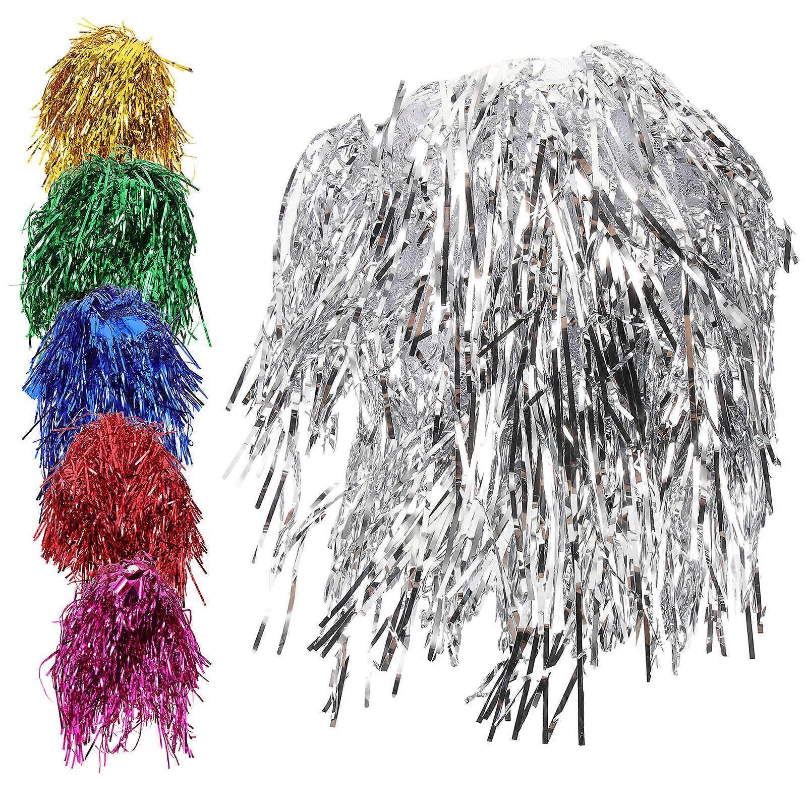 Colorful High Temperature Fiber Wig Set – 6 Pcs, Fashionable, Comfortable, Breathable for Women, Daily Use, Cosplay & Theme Parties