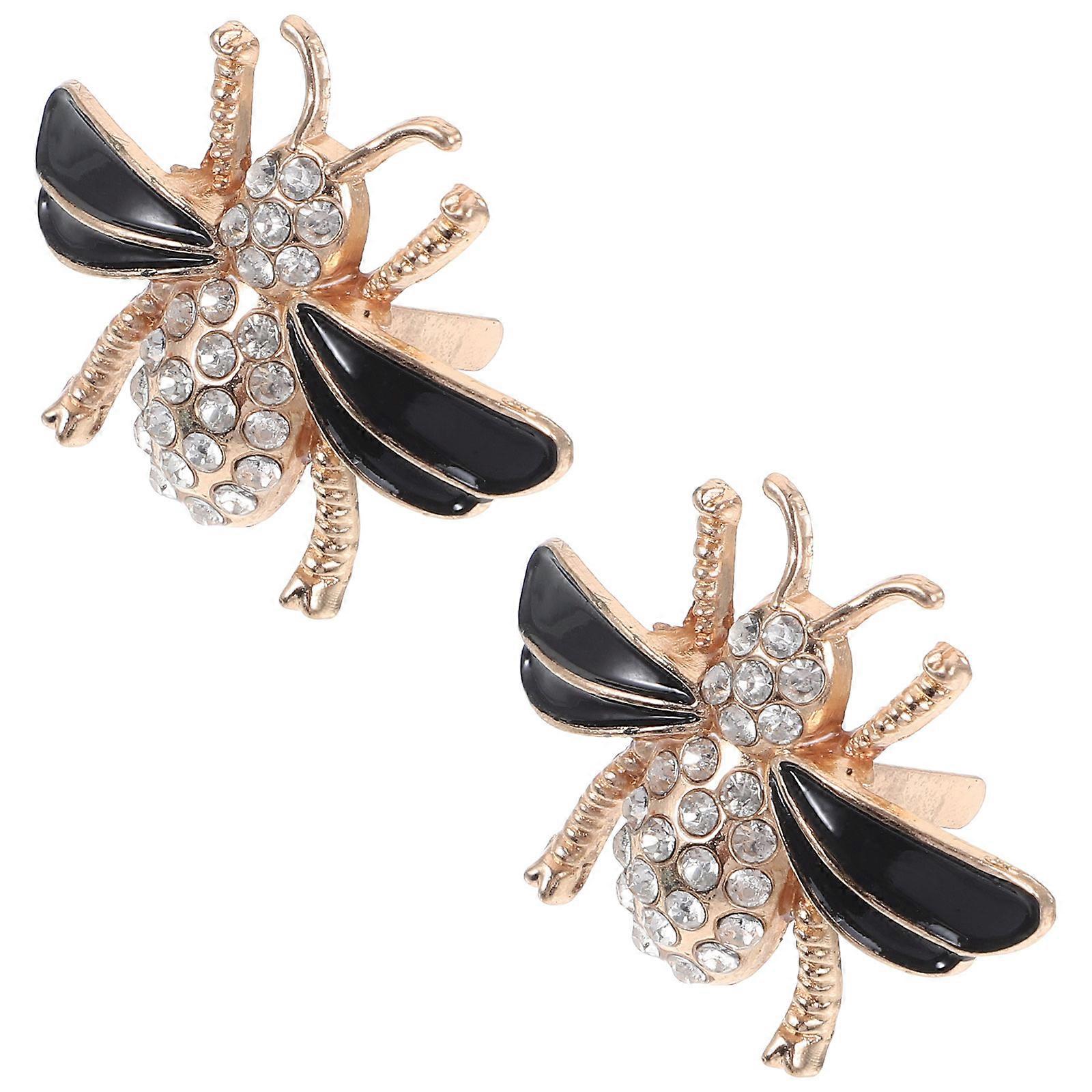 Here's a refined and professional product description for your **2 Pcs Women Shoe Clips Flat Metal Shoe Charms With Rhinestones Decorative Buckles