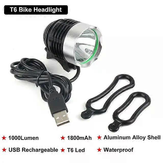 Bicycle Parts Waterproof LED Bicycle Headlight 1200 Lumen USB Rechargeable Bike Front Light Lamp Flashlight Luz Bicicleta MTB Accessories