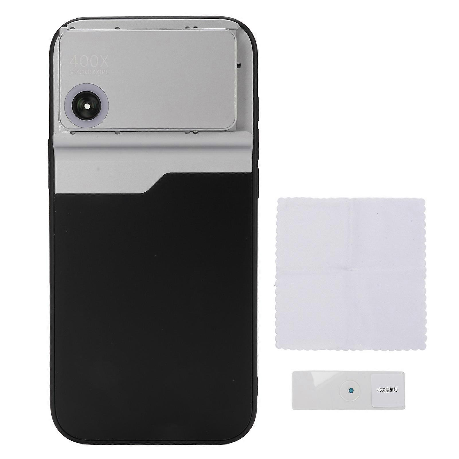 400X HD Phone Microscope Lens with LED Light - Perfect for iPhone 16 Pro Max Users