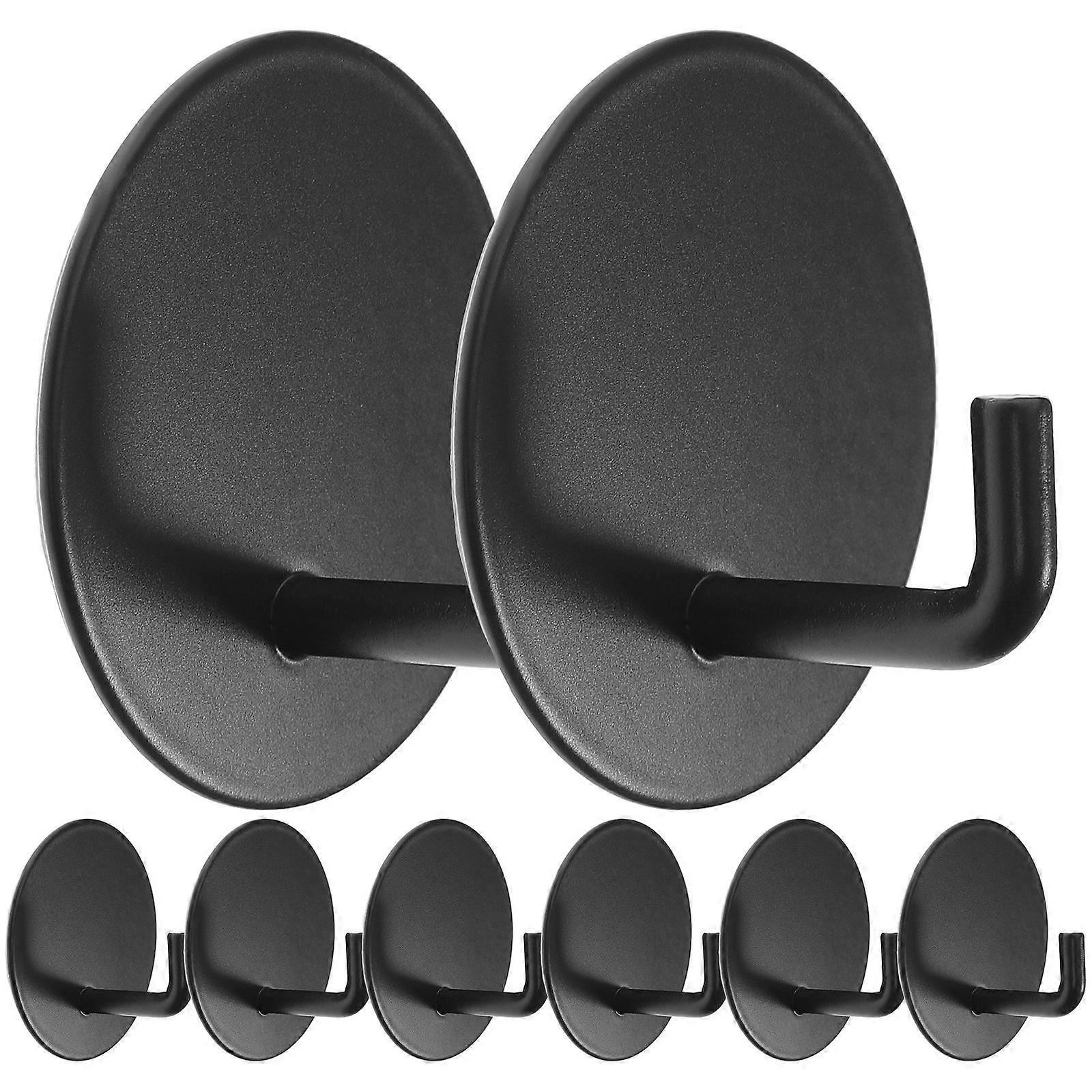 Adhesive Hook Wall Hanging Storage Multipurpose Traceless Home Use 5x5cm Self-Adhesive 8Pcs