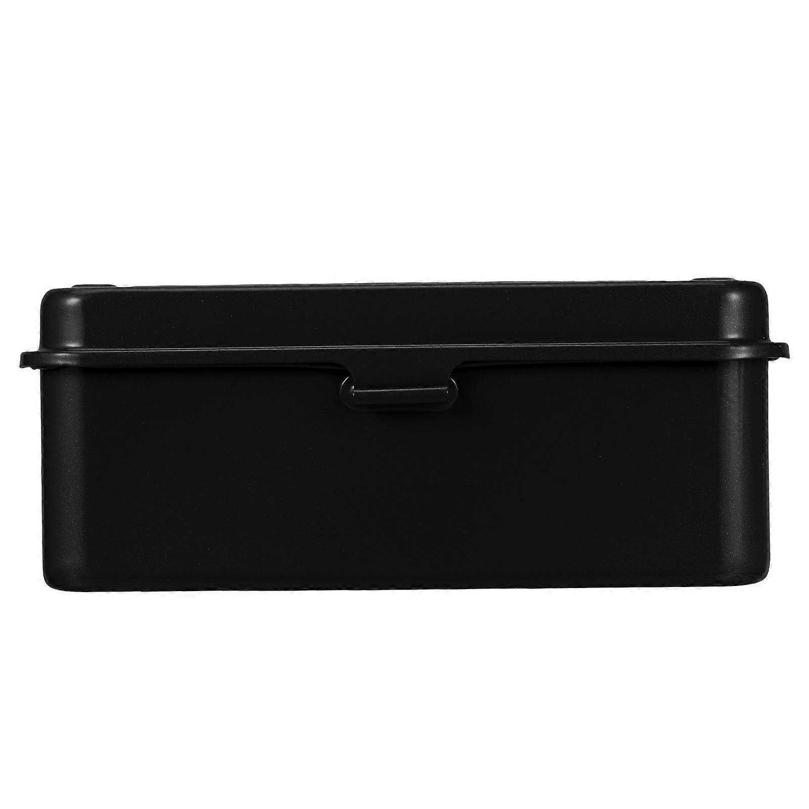 Duty Iron Tool Box for Home and Car Repairs – Space Efficient Storage Organizer with Lid for Quick Tool Access