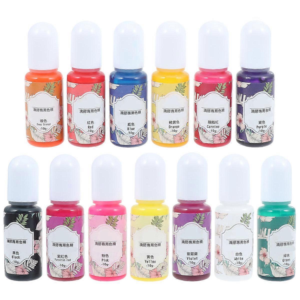 Epoxy Colors For Resin Liquid Form Diy Craft Colorant For Resin And Nail Art Decoration Polymer Clay 13Pack