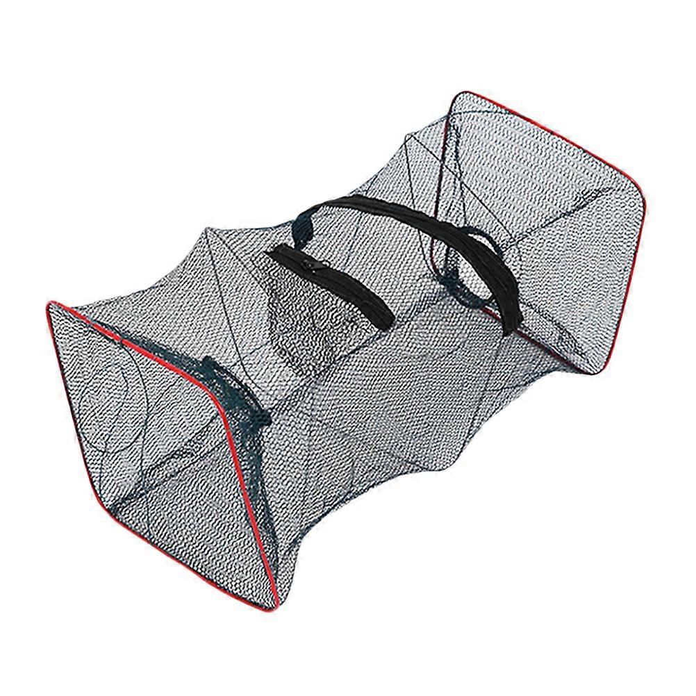 Shrimp Catching Trap Portable Lobster And Crab Catching Trap Reusable Shrimp Bait Cage Camping and Fishing Tool Metal 18.08X8.65X8.65IN 1Pcs