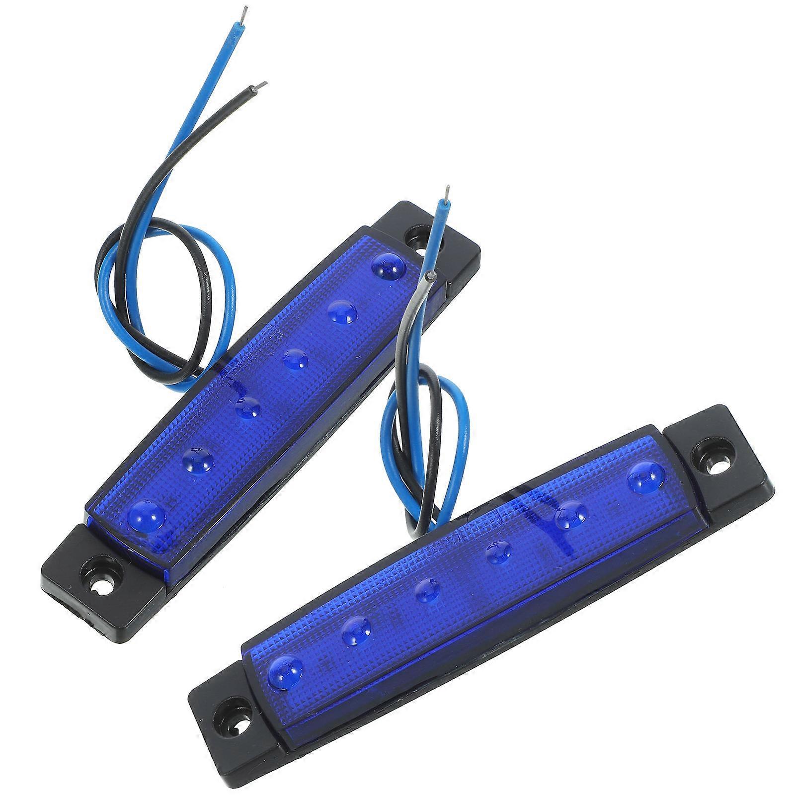 Red Trailer Tail Lights Blue Flat Surface Mount For Vehicle Lighting 2Pcs