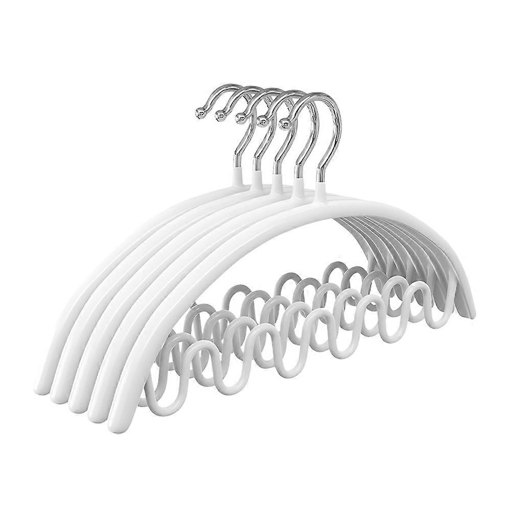 Dress Hangers Wavy Hangers Dorm Use Curved Shape Hanger Storage Organization White 5Pack