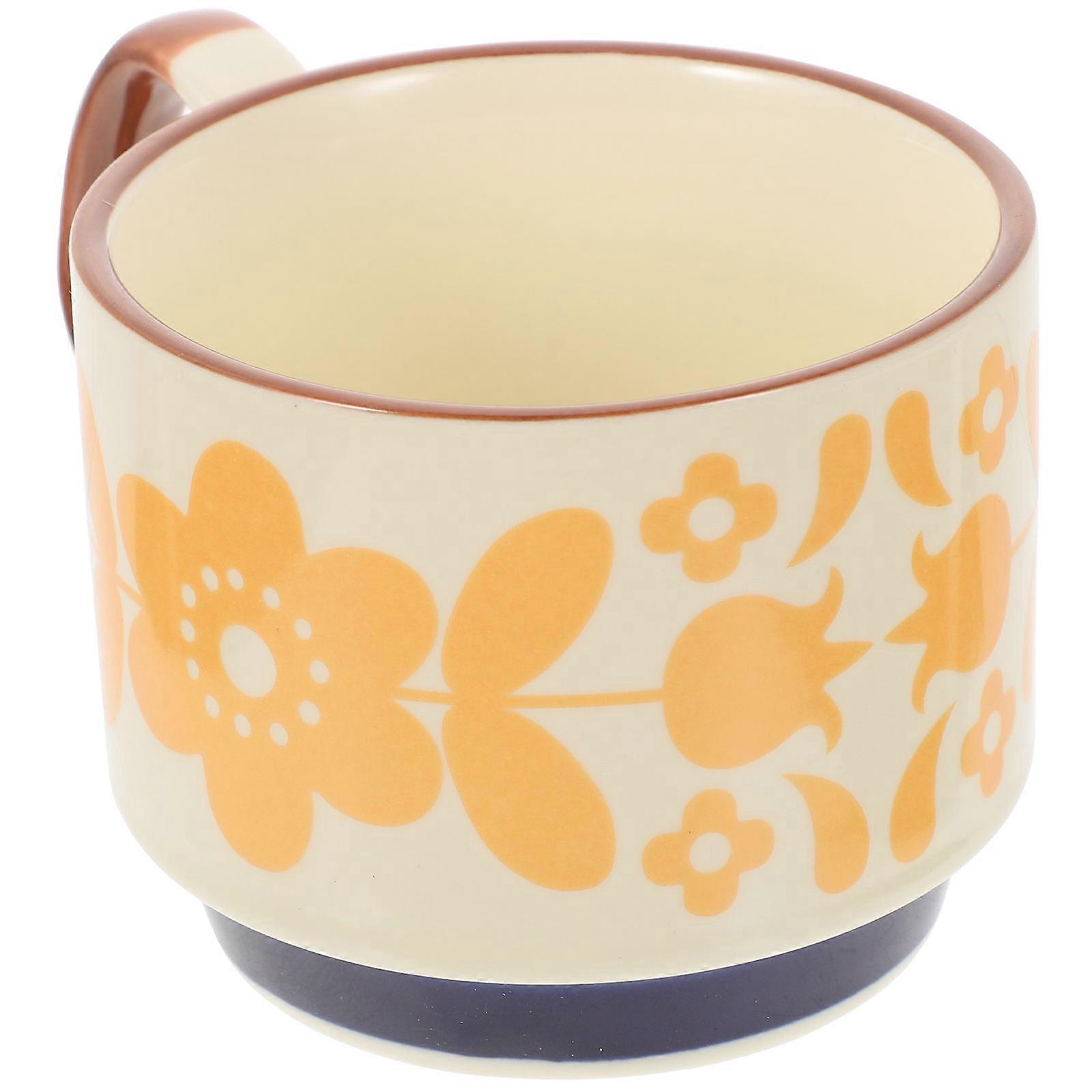 Ceramic Espresso Cup Retro Design Drink Other Beverages 1Pcs