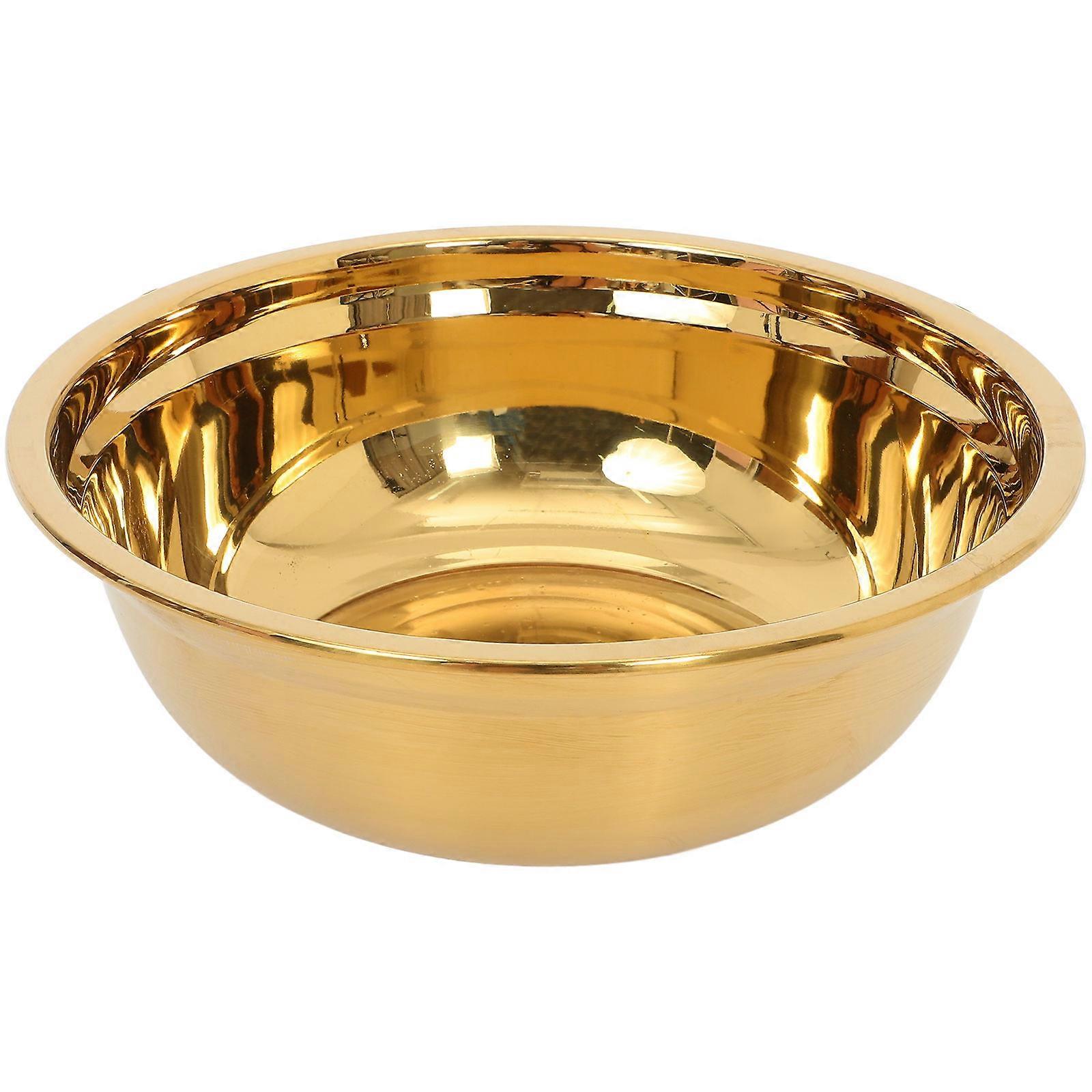 Salad Bowls Large Serving Stainless Steel Modern Style Soaking For Kitchen Tasks 1Pack