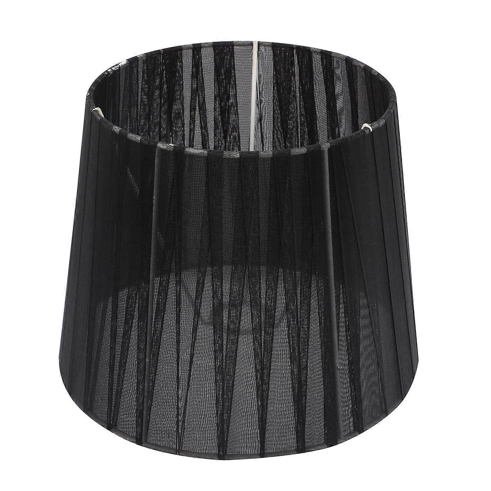 Small Lamp Shades Black -Protected Bulb for Decor Table Light Shade