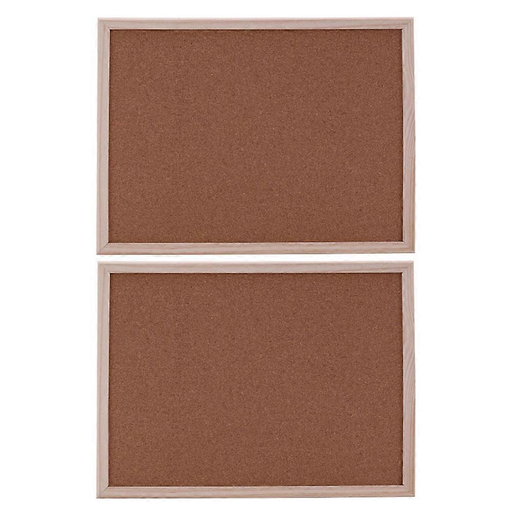 Bulletin Board Cork Board Office Supplies Wall Decoration Light Brown 30x40cm Posting Documents 2Pack