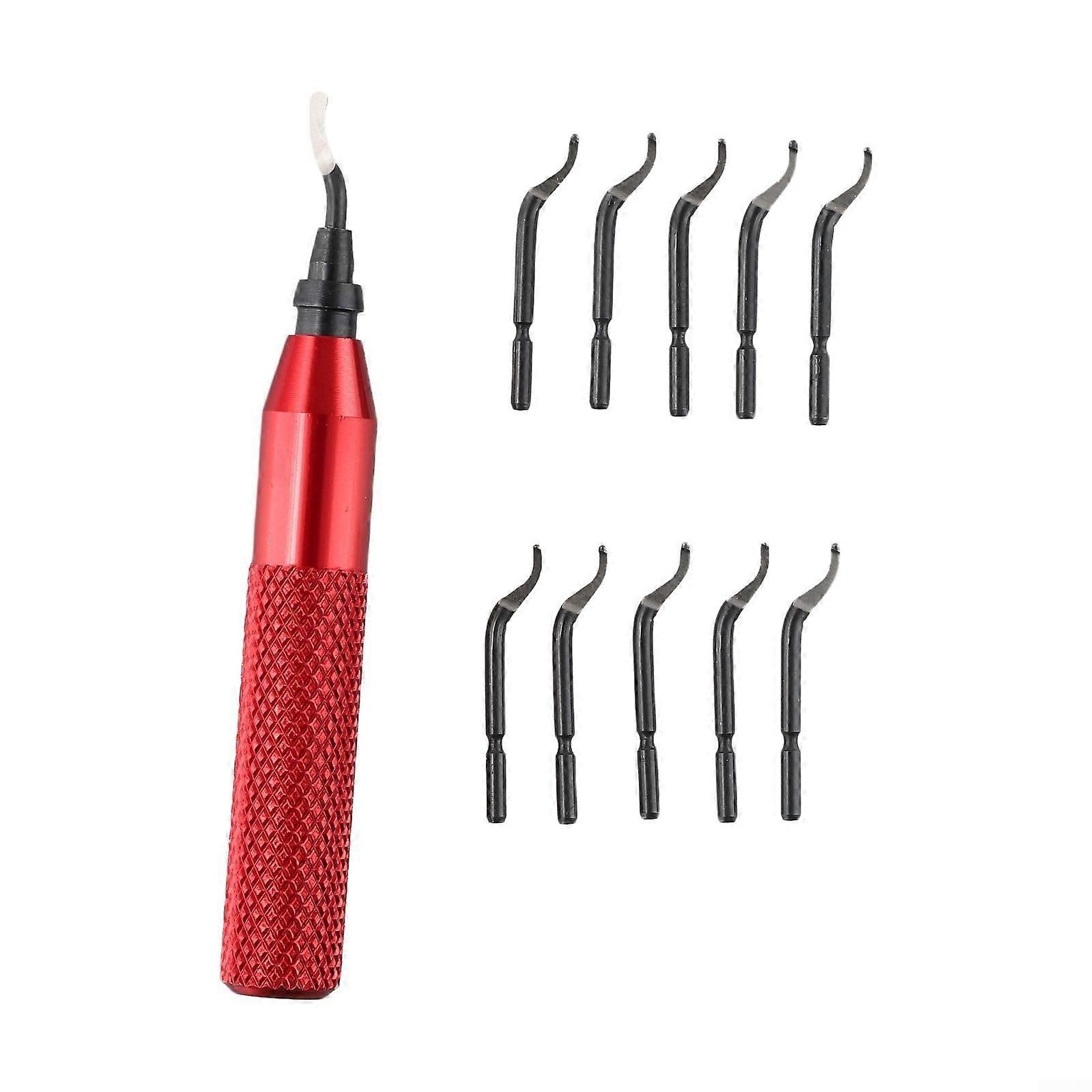 RB3000 Deburring Tool for Metal, Wood and Plastic, Pack of 10 Bk3010 HSS Blades for Smooth Surface