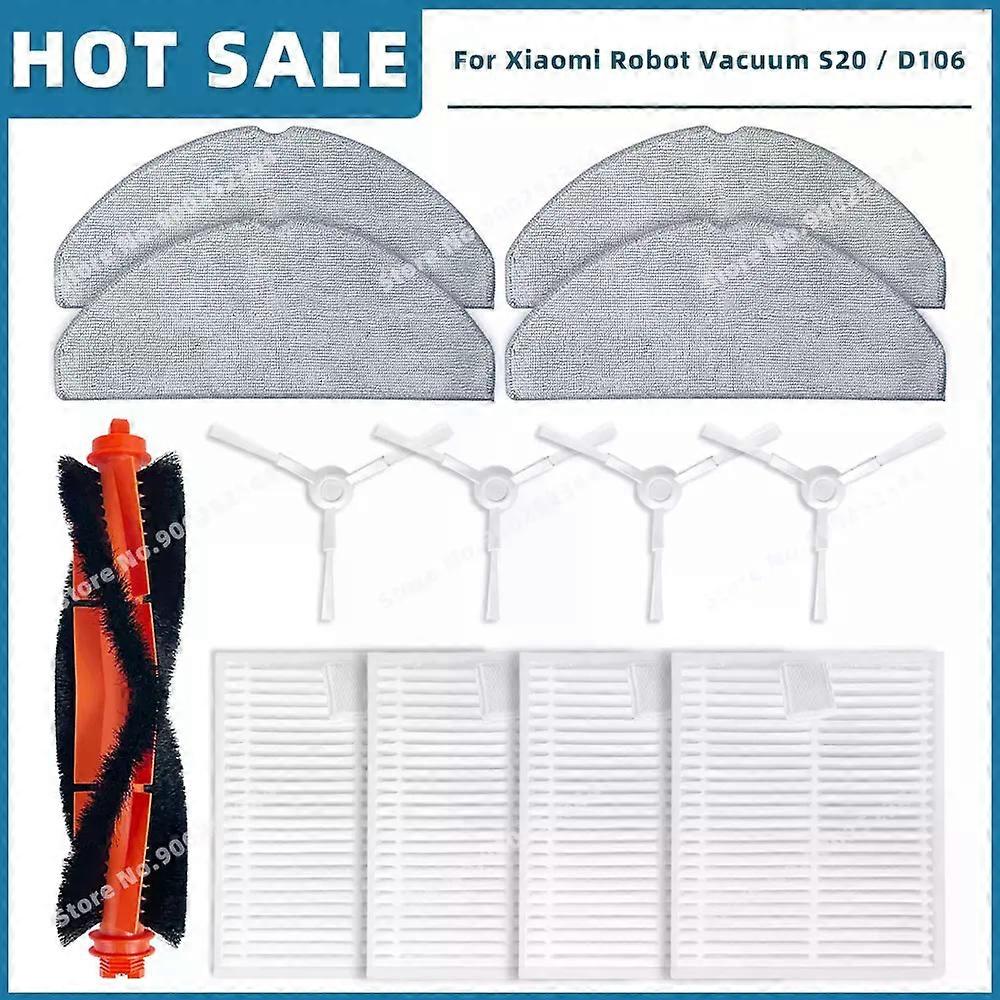 Compatible For Xiaomi Robot Vacuum S20 / D106 Replacement Parts Accessories Main Side Brush Mop Cloth Filter