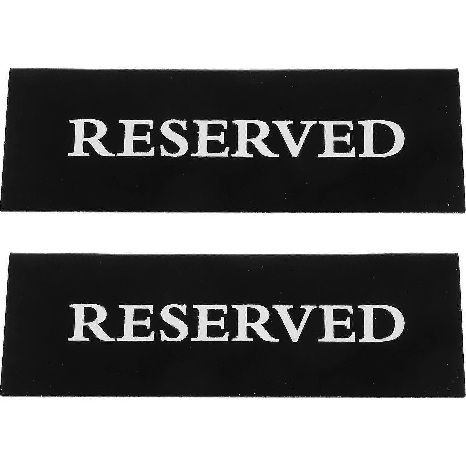 2Pcs Reusable Sign Restaurant V Shaped Reserved Sign Decorative Table Reserved