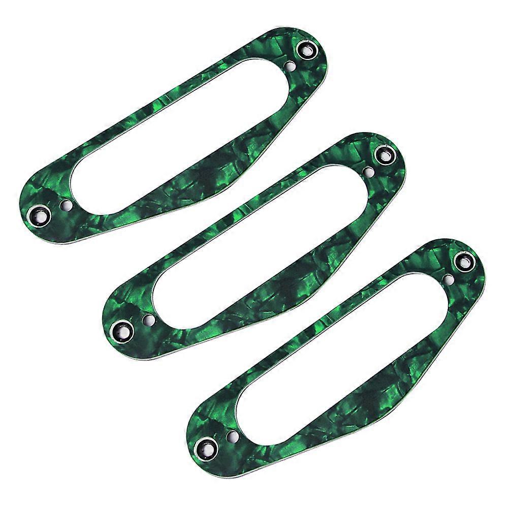Single Coil Pickup Rings Gb405f Guitar Pickup Frame Mounting Ring Flat Tl Style Electric Guitars Diy Projects Green 3.9X1.3X0.1in 3Set