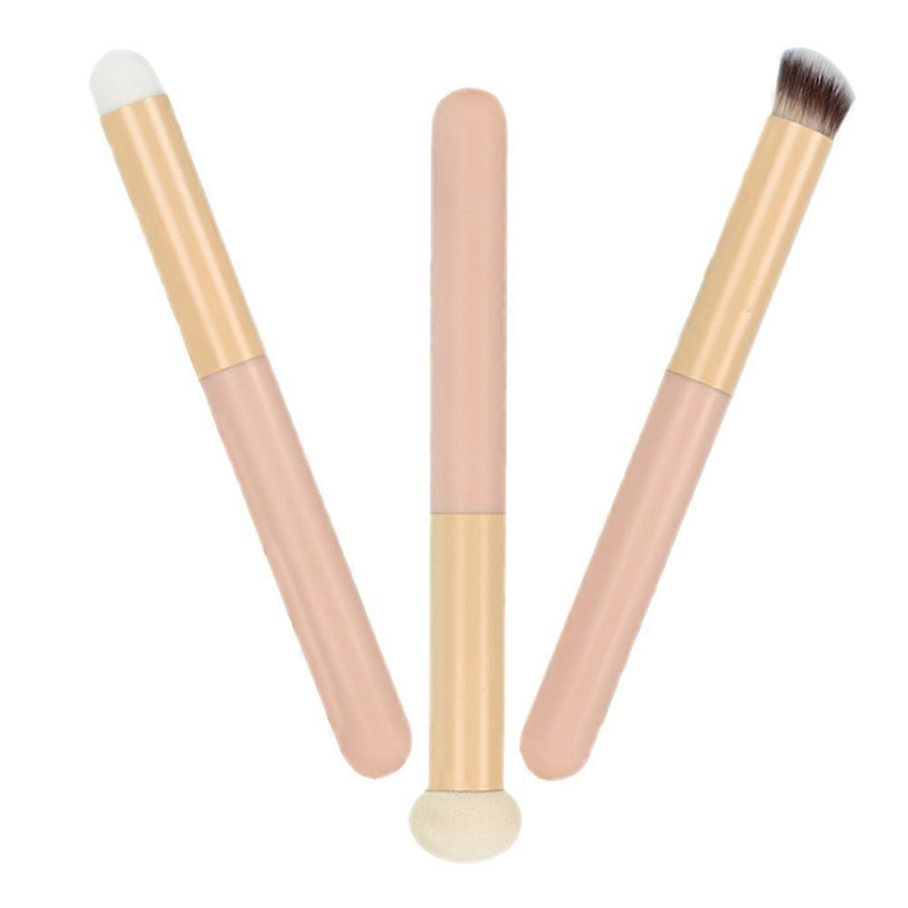 Sponge Applicator Brush Makeup Concealer Brush Portable Makeup Application Assorted Color Precise Blending 3Pcs