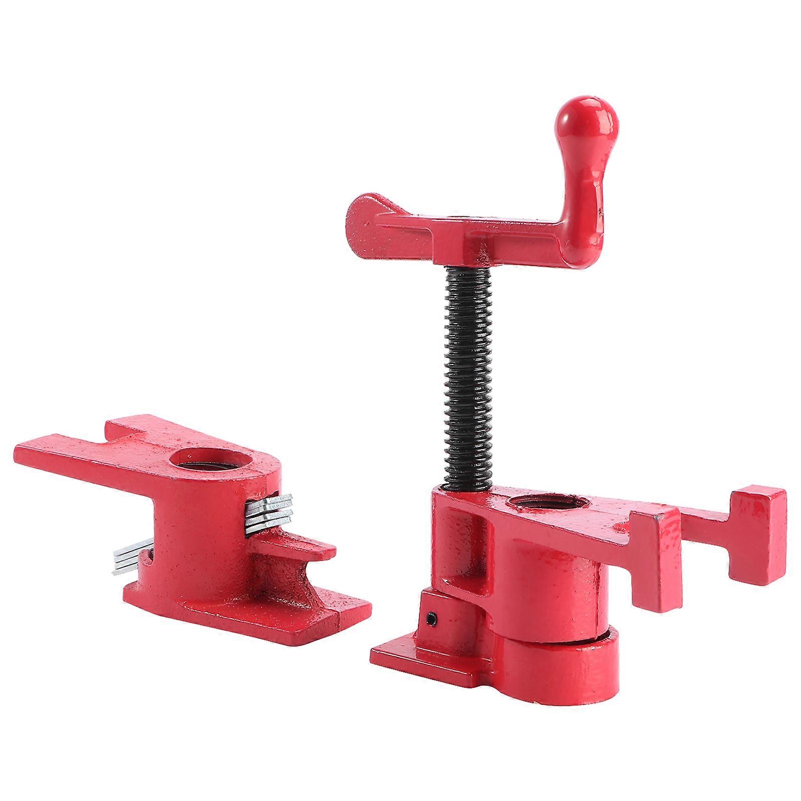 Woodworking Clamp Set Made of Durable Malleable Steel for Fixing Wood in Red Color