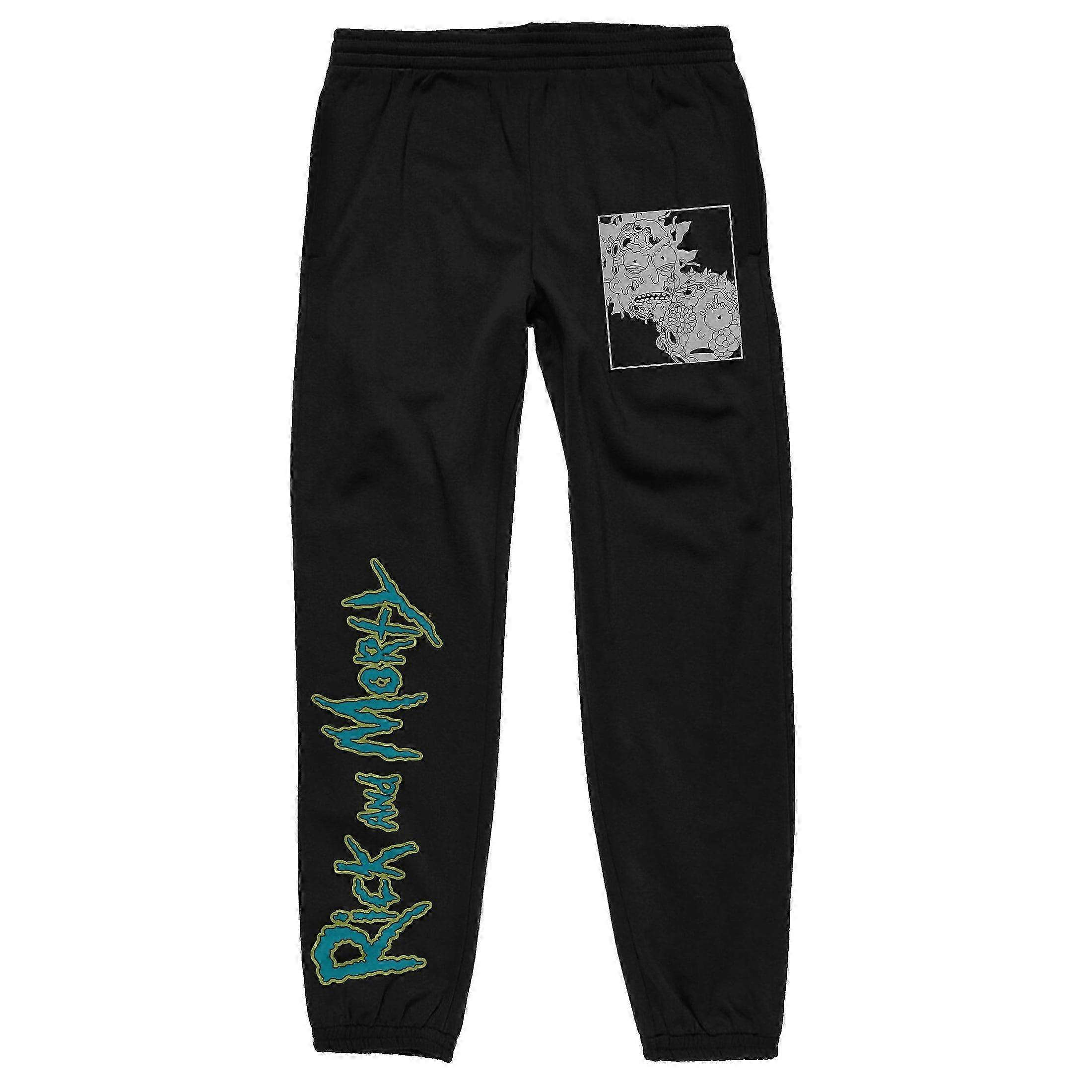 Men's Black Sweatpants Featuring Zombie Characters Suitable for Certain Brands - Medium