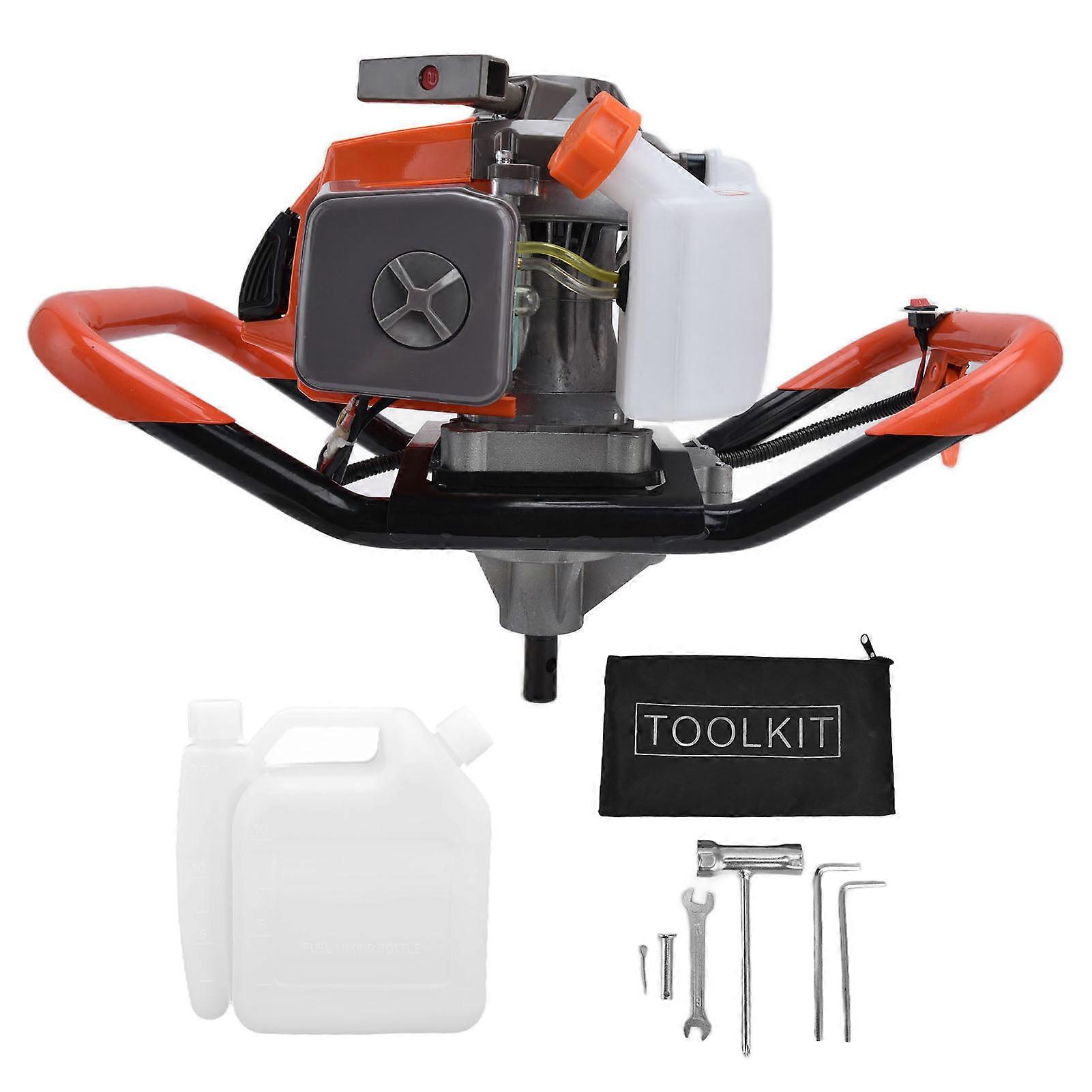 Spiral Electric Ground Auger Hole Digger Air Cooled 2 Stroke 68CC Ground Drilling Digging Machine for Planting