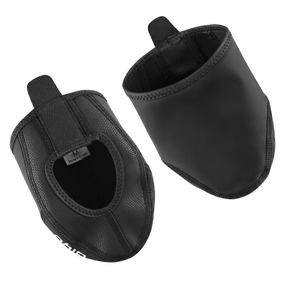 Cycling Shoe Protectors Warm Windproof Safe Riding Half Shoe Cover for Cyclists Black 1 Pair