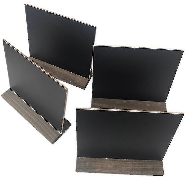 Mini Chalkboard Signs, Small Message Boards, Vintage Chalkboard Tags with Wooden Base (10*8.5cm)