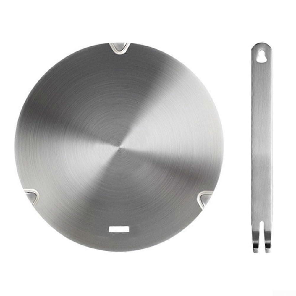 Stainless steel heat conduction plate for induction cooktops, super magnetic, efficient heat distribution, easy to clean (B).