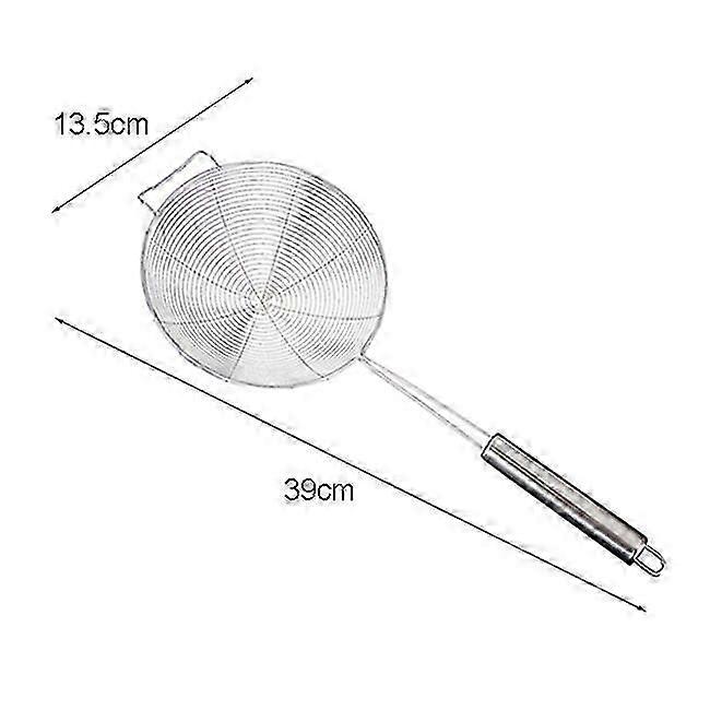 Premium 304 Stainless Steel Spider Mesh Strainer & Colander Ladle Skimmer Cooking Tool for Kitchen Heat-resistant