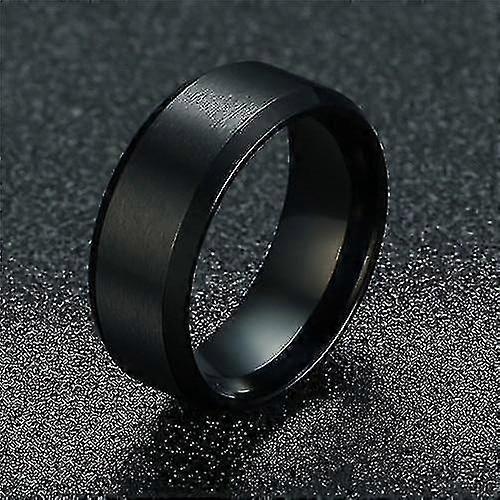 8mm klassisk ring, rustfrit stål bryllupssmykker til mænd