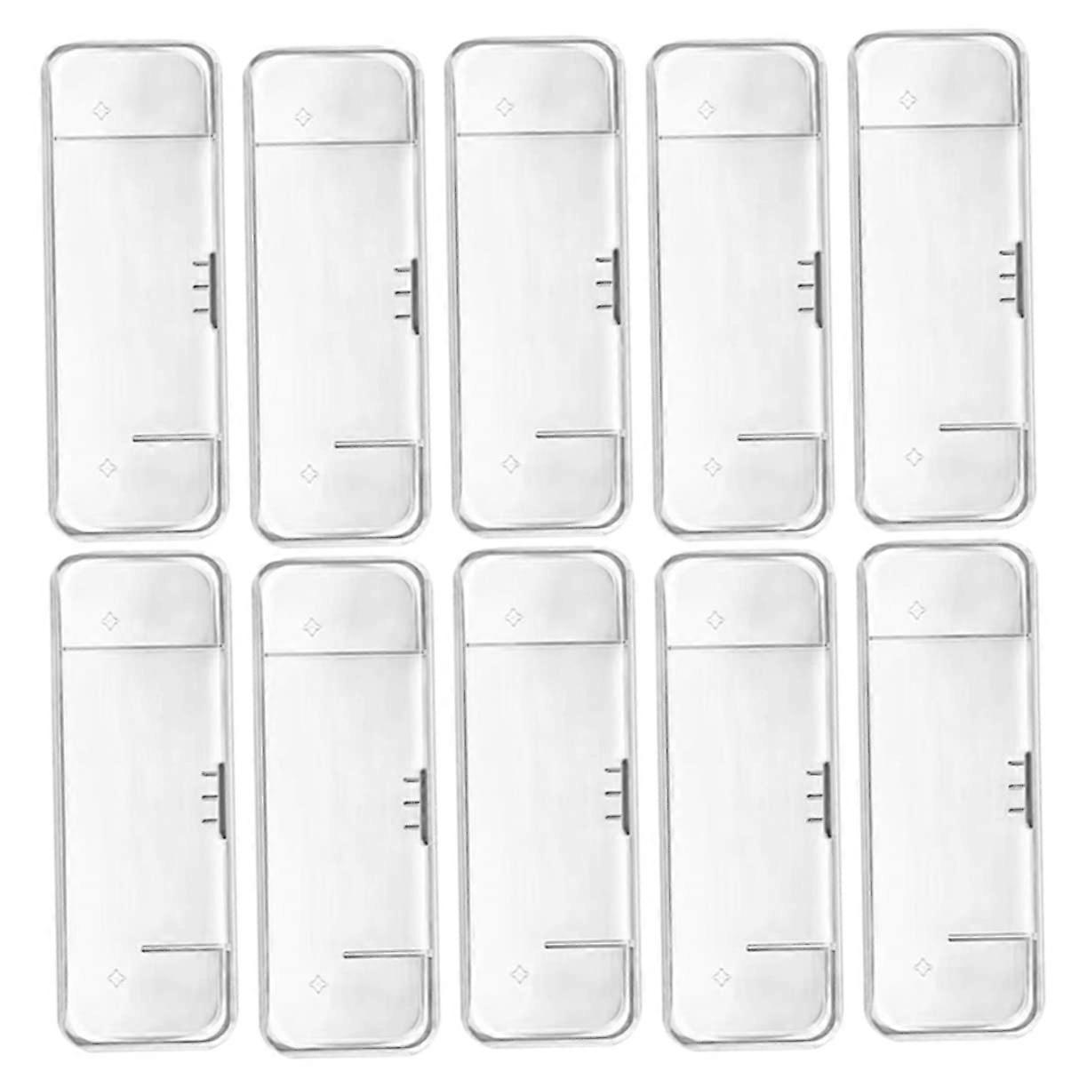 Pack of 10 Razor Clear Container Reusable Razor Bag Travel Case for Razors Case for Razors Plastic Transparent
