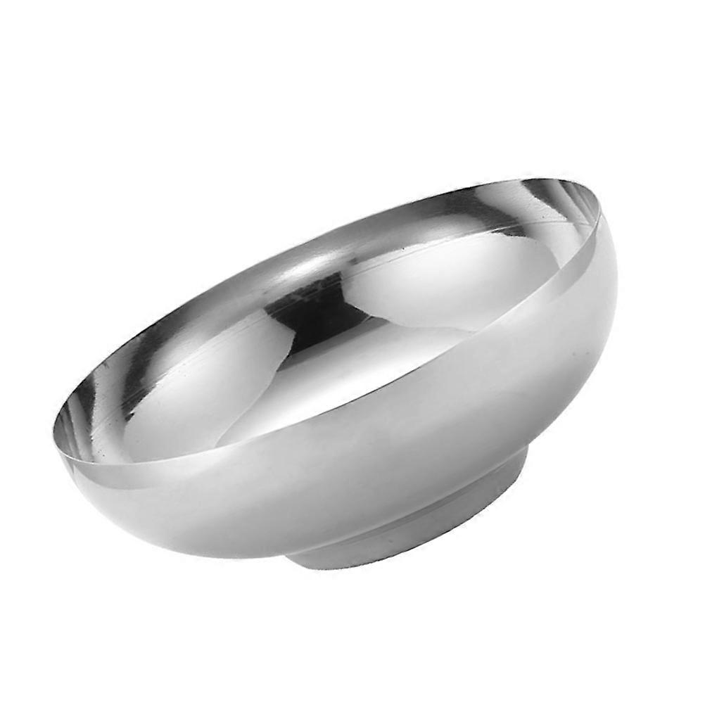 Food Bowl Stainless Steel Home Use Round Silver 7.07X7.07X2.55Inch Fruit Salad 1Set