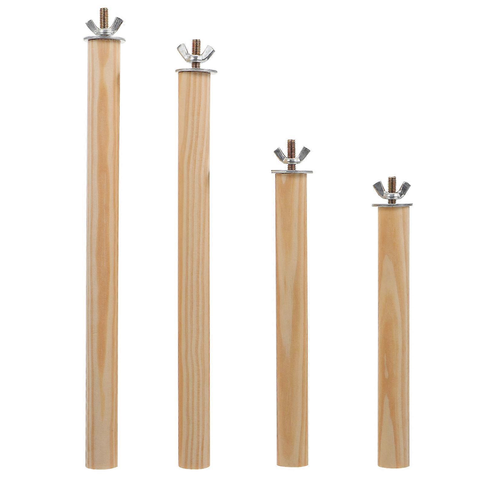 4PCS Parrot Standing Rods for Grinding Teeth and Perching (4 Sizes)