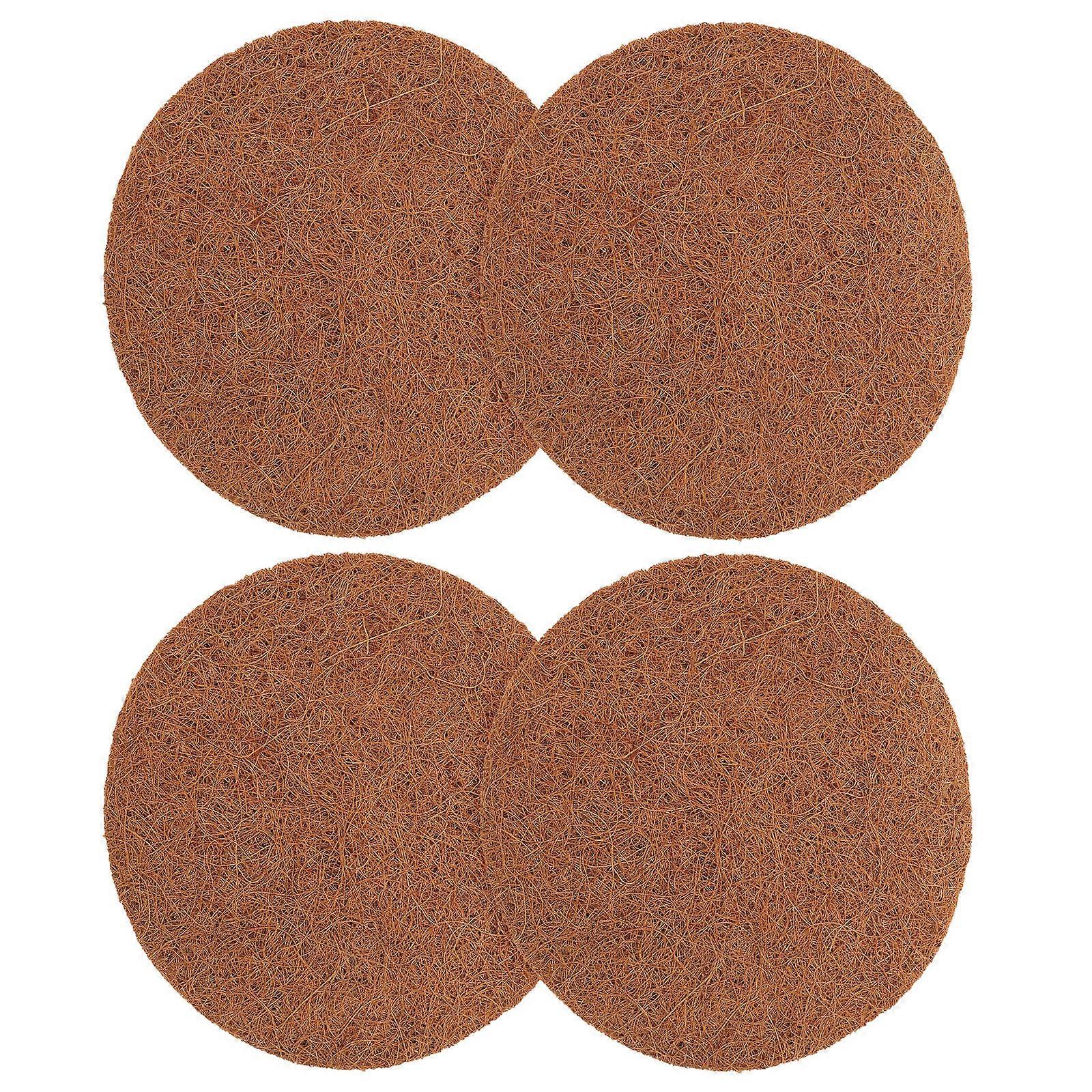 Natural Coconut Fiber Nest Mats Ventilated Egg Cushion for Pigeons, Lovebirds & Small Animals Thick & Comfortable Breeding Bedding, 4pcs Set