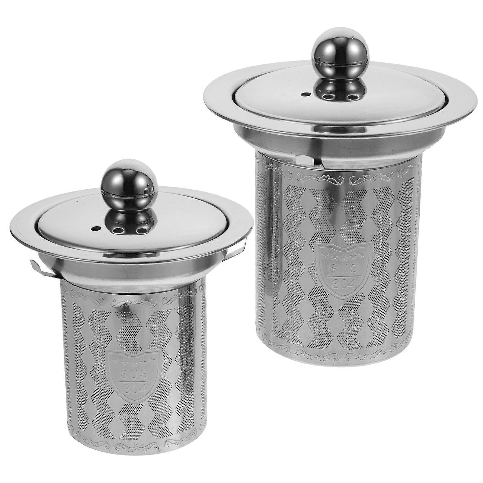 Strainer For Teapot Reusable Tea Infuser Loose Tea Metal Material 2Pcs