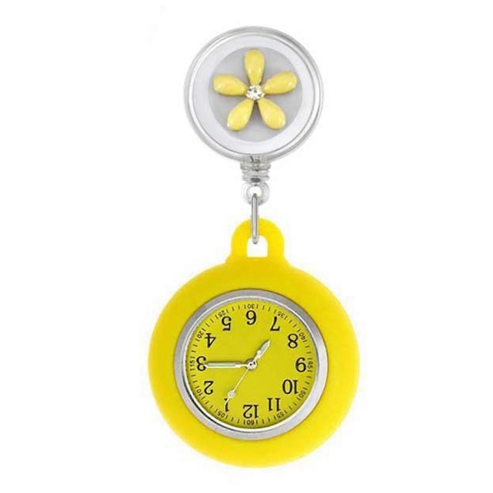 Retractable Clip On Nurse Watches with Soft Silicone Cover for Hospital Professionals Extensible Line