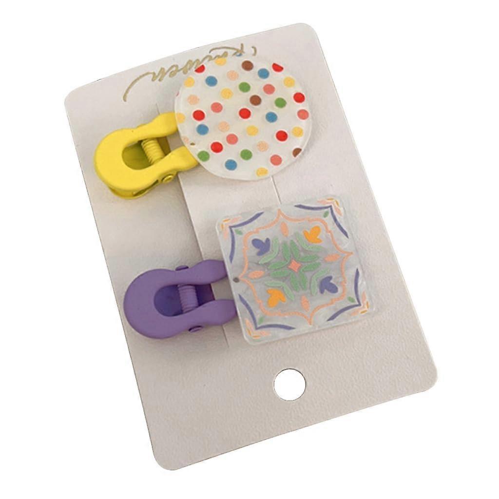 Hair Clips for Kids - Ponytail and Bangs, Assorted Candy Colors, 2 Pack