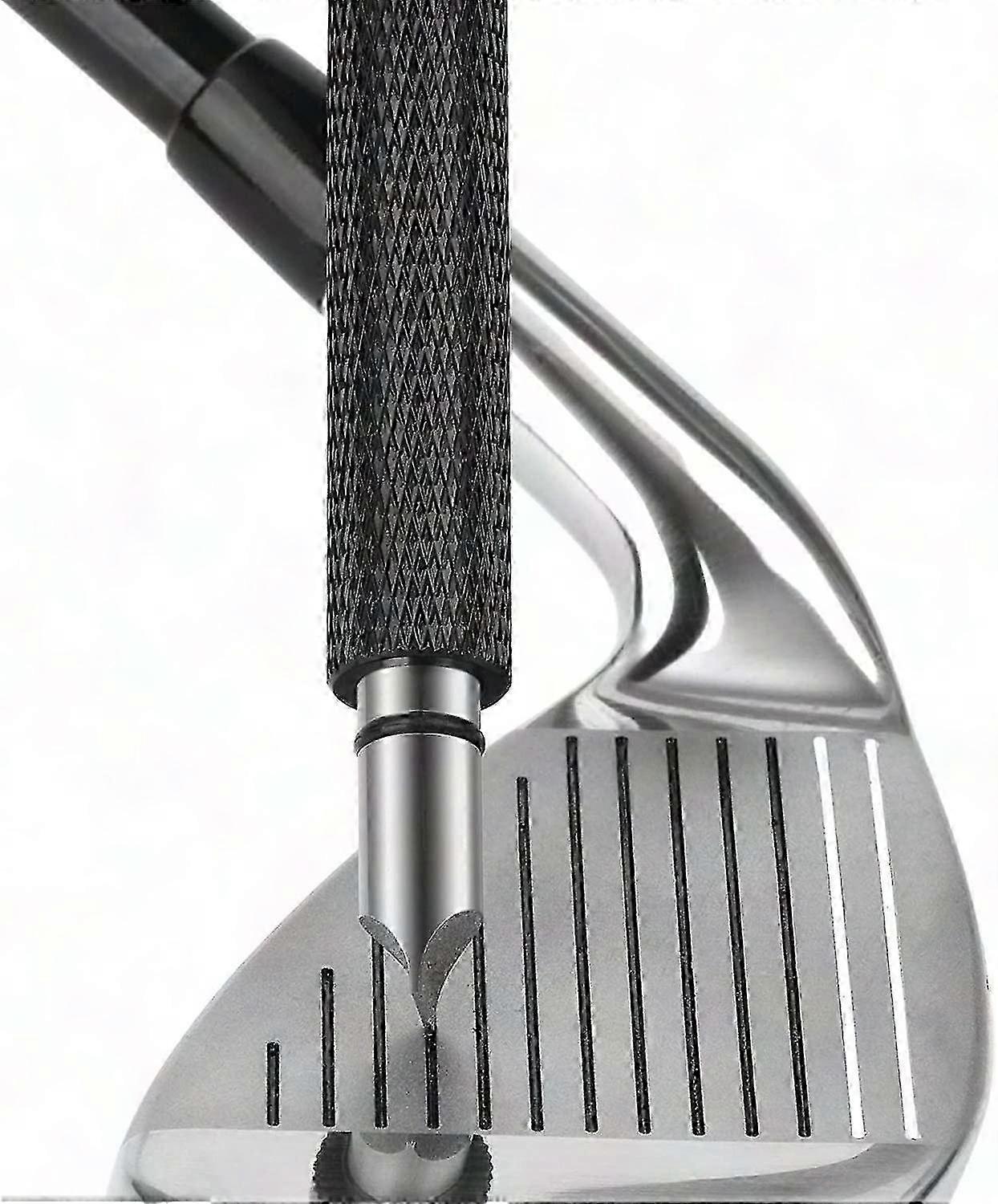 Groove Sharpener and Cleaner for Golf Clubs - Tool to Enhance Backspin on Wedges and Irons with U and V Grooves