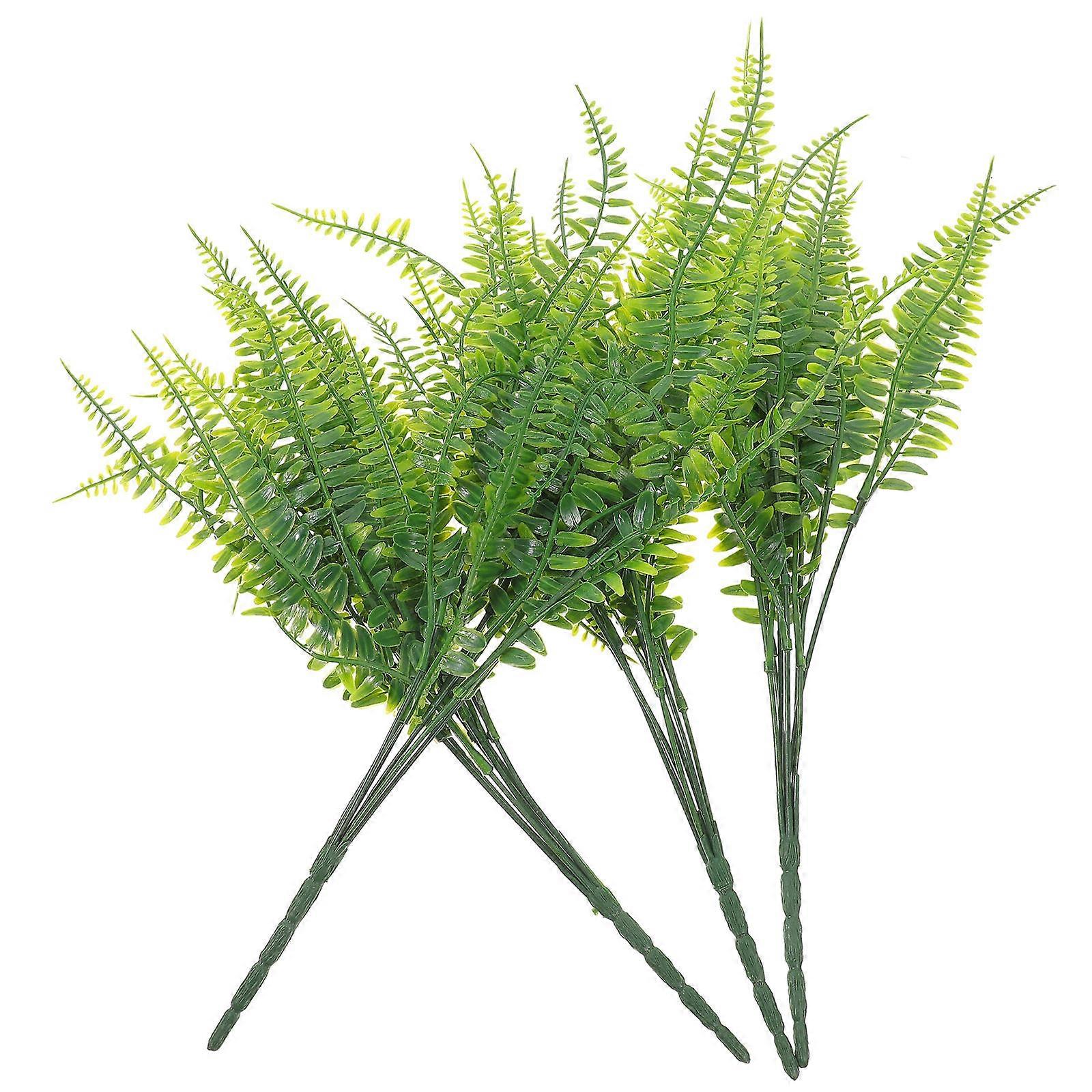 Simulation Plant with Stem Artificial Plants for Decoration 4Pcs Green Plastic Stems