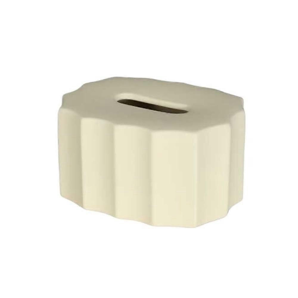 Taschentuchbox Ceramic Beige Tissue Box Holder Desktop Home 3D Texture