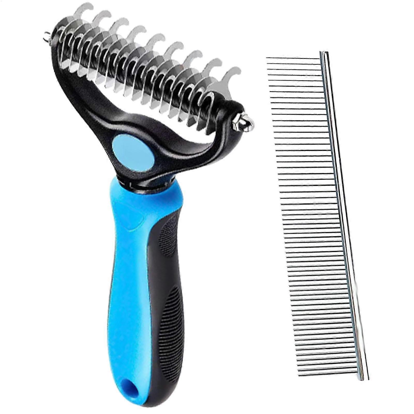 Dog comb for tangles, cat comb for detangling steel brush with dense teeth