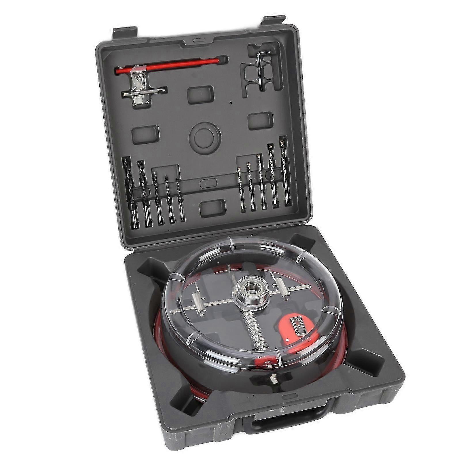 Hole Saw Adjustable 40mm?200mm Opener Cutter Cutting Drilling Tool Set Kit With Abs Dust Cover