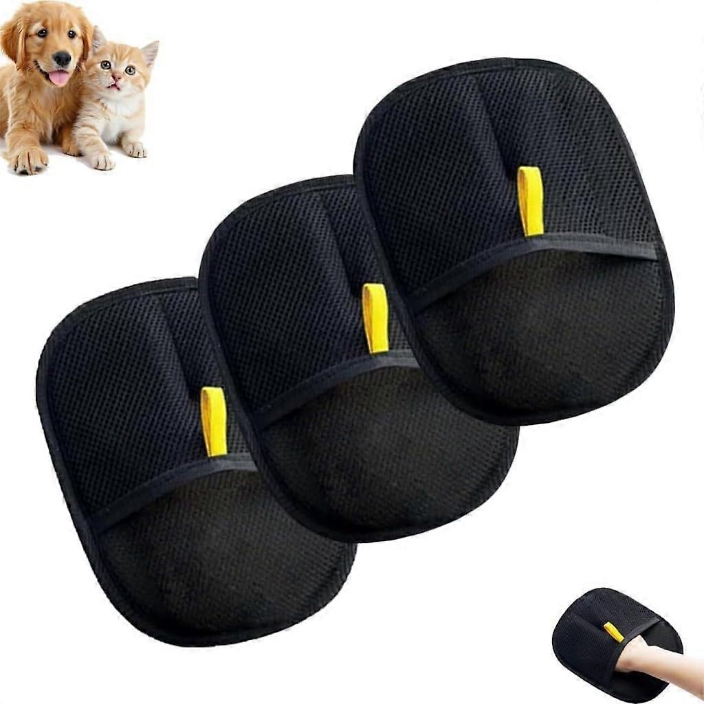 Katzenhandschuhe Doppelseitig, 2er Set Pet Grooming Gloves, Lila, Ideal Für Katzenpflege und Fellentfernung