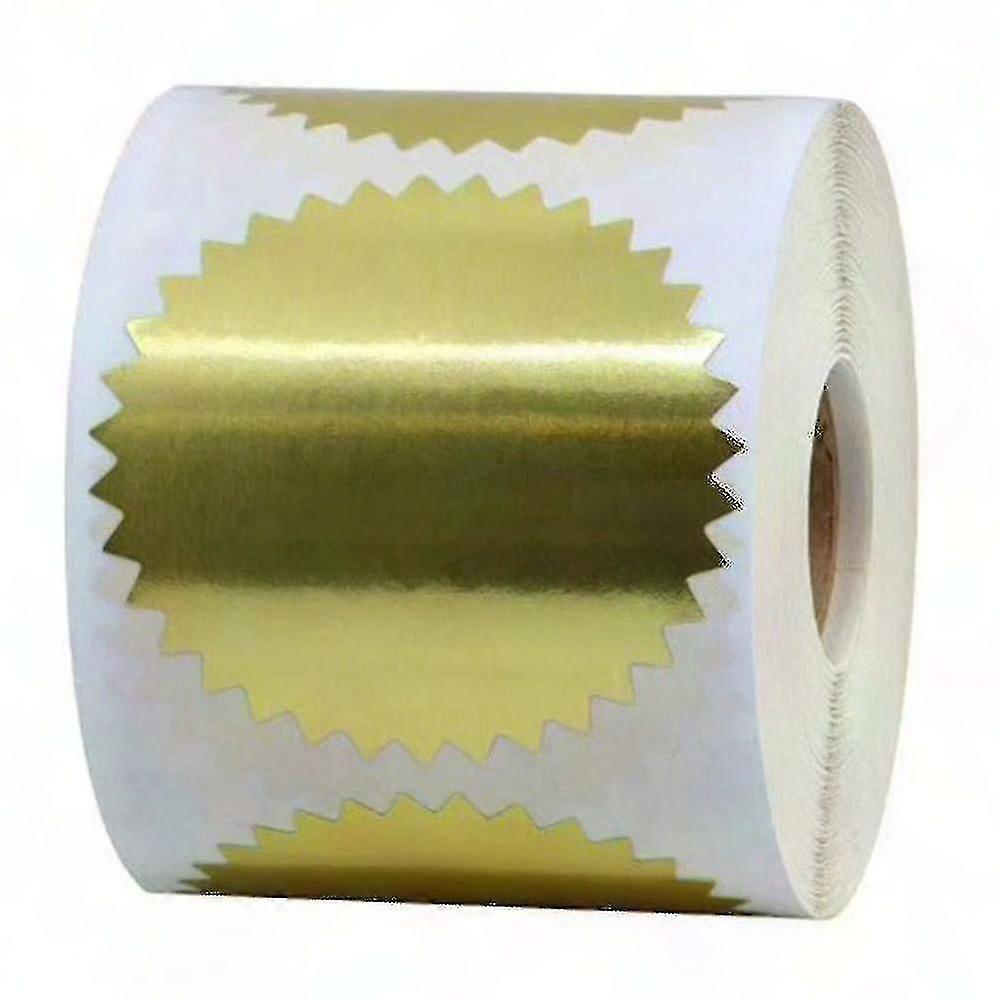 2-Inch Gold Round Sticker Labels for Envelope Mailing, 500 Pieces per Roll