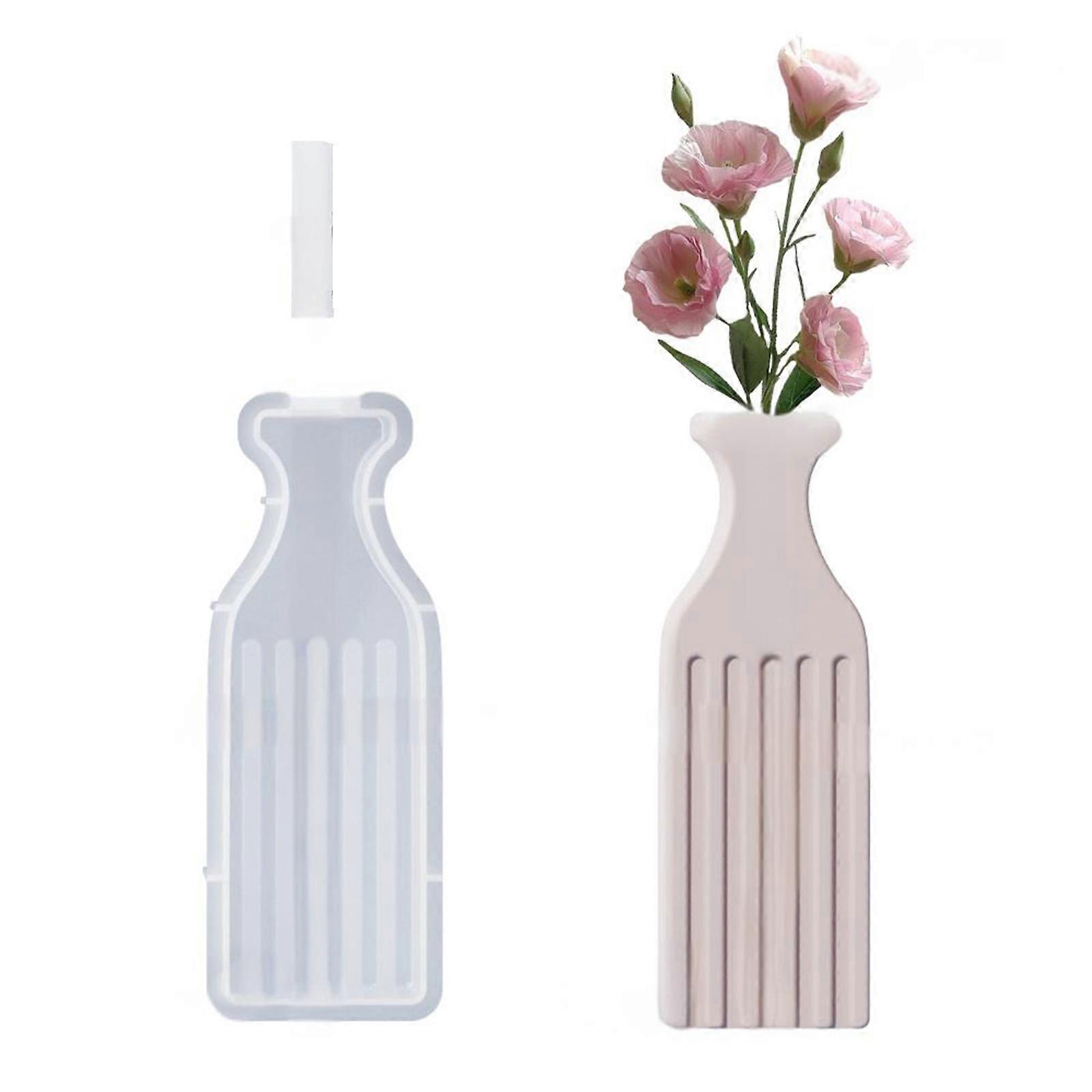 Geometric Vase Molds Silicone Texture Silicone Crafting Molds Perfect for Hand-Making Planter and Cement Projects Multicolor