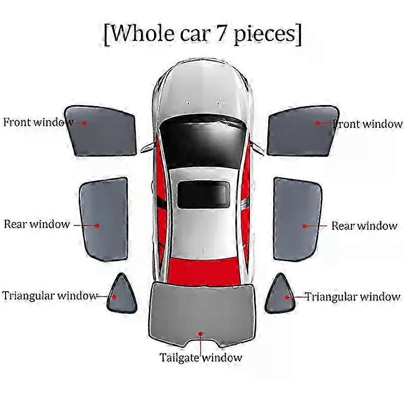 Magnetic Car Sunshade Front Windshield Frame Curtain for Suitable Brand 2022 2023 Rear Side Window Sun Shades