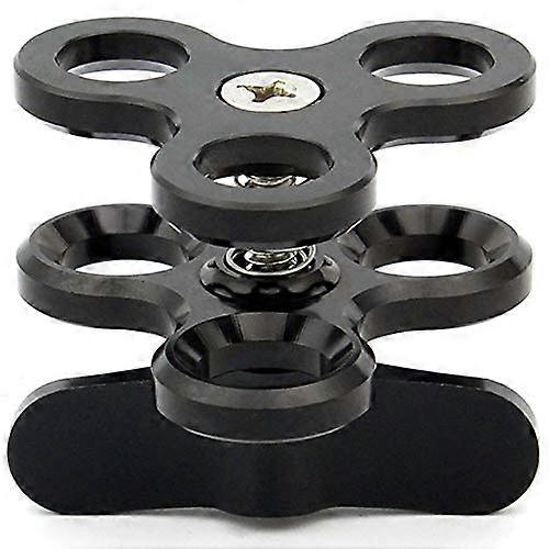 铝合金球形接头臂 3 节球形接头夹支架增亮灯座，用于潜水水下摄影配件黑色