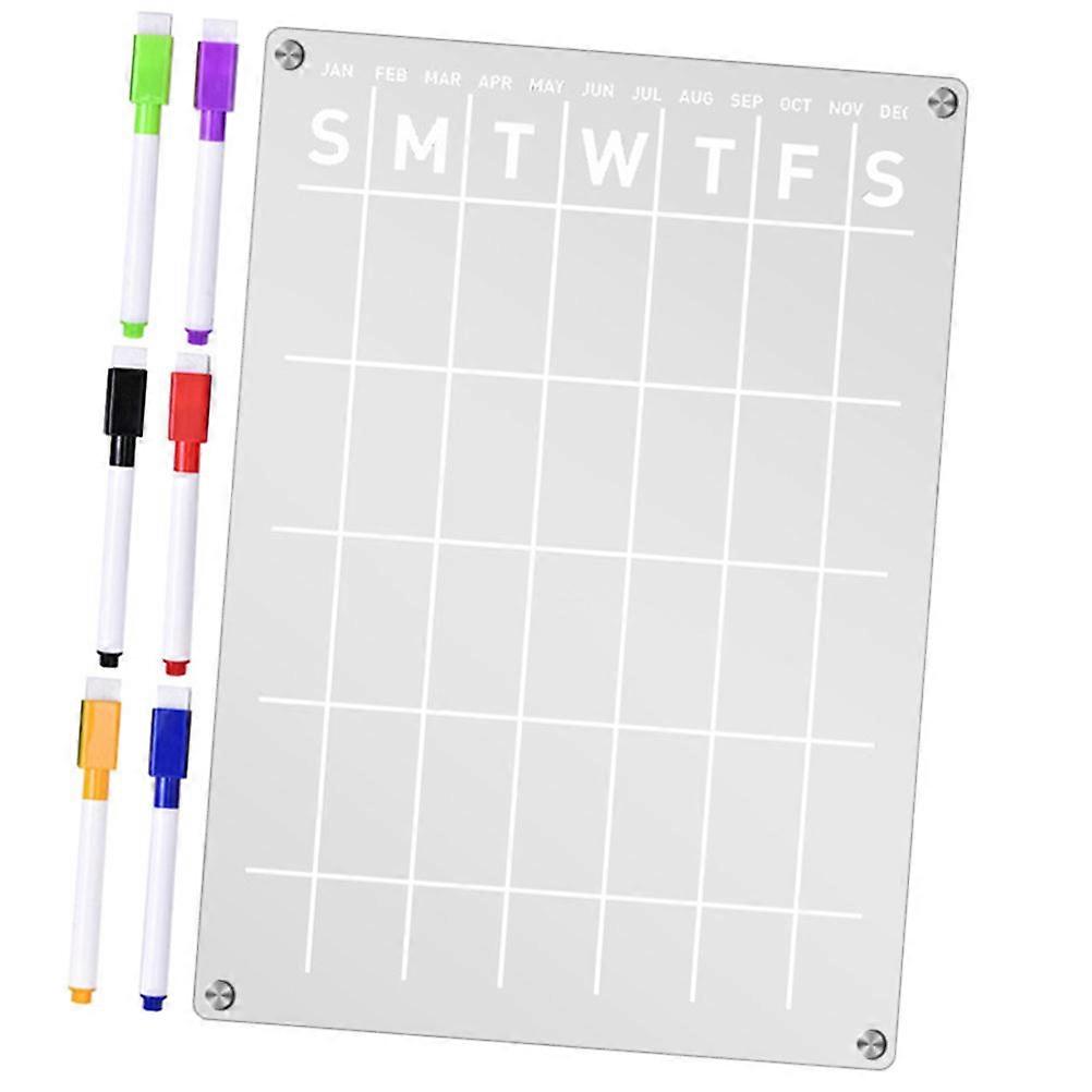 White Board Daily Planner Acrylic Memo Board Use Rectangular Schedule Sharing Note Writing 1 Set