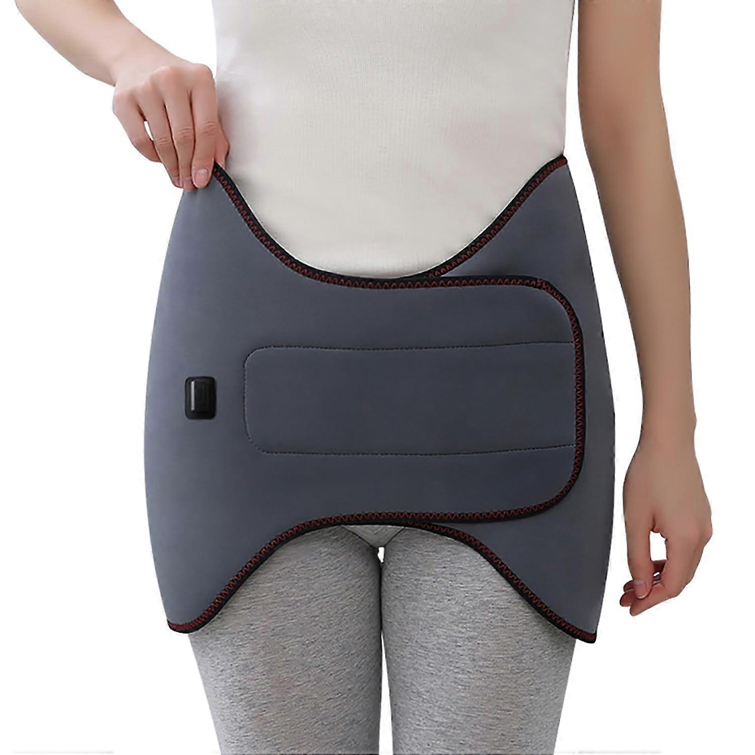 Electric Heating Sciatica Pain Relief Belt with 4 Vibration Motors, Far Infrared Heater, 3 Temperature Levels, Fits Hips up to 129 cm