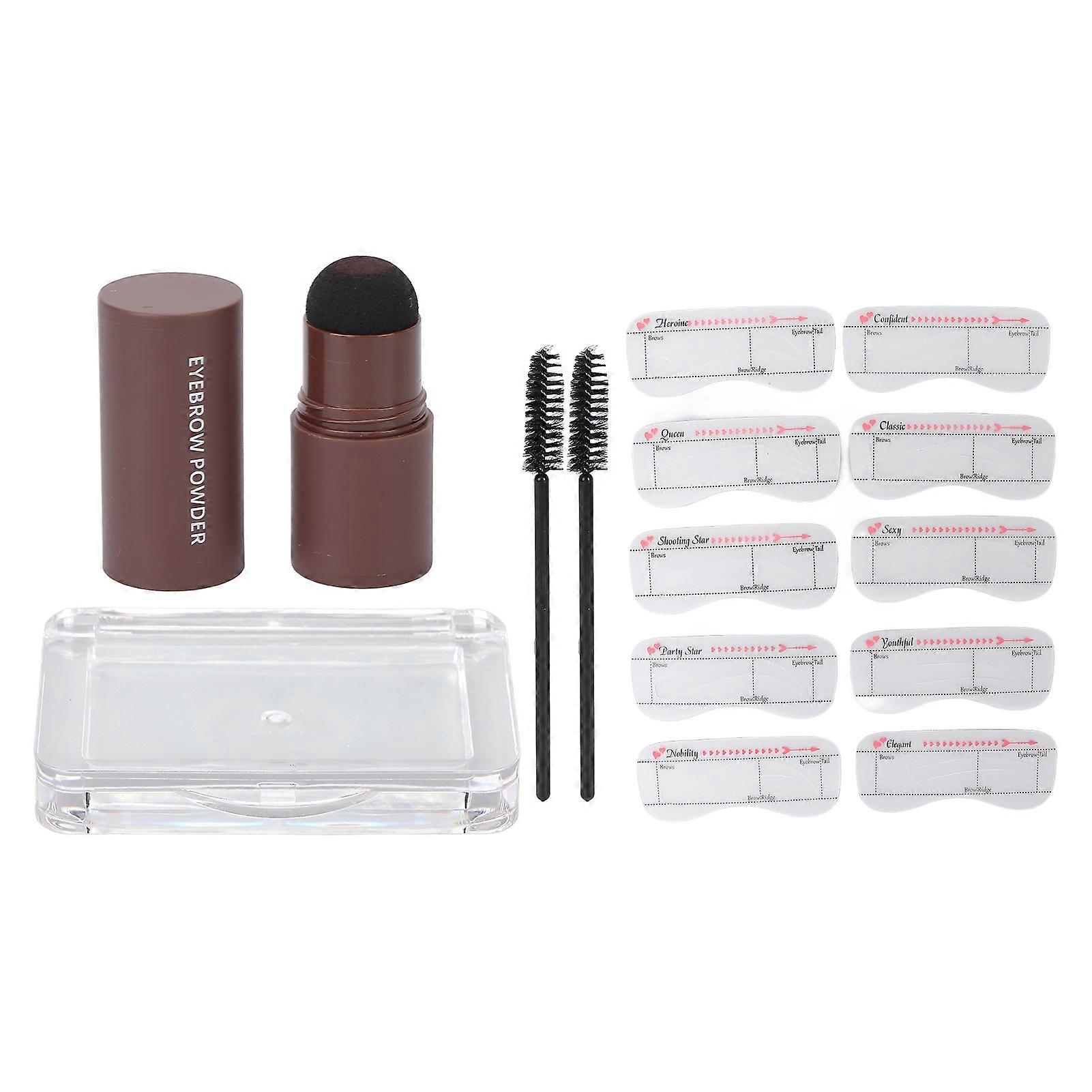 Ibcccndc One Step Eyebrow Stamp Shaping Kit Long Lasting Powder Stamp Makeup Brush with Brow Definer for Perfect Eyebrow