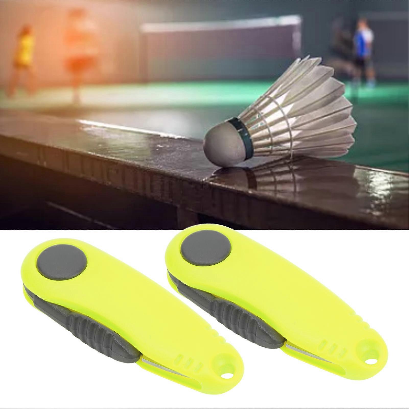 2 PCS Mini Badminton Line Scissors Fast Shrimp Shaped Scissors Outdoor Portable Folding Fishing Line Clipper Fluorescent Yellow